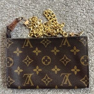 Auth LOUIS VUITTON Monogram Bucket PM Accessory Pouch Firm Price